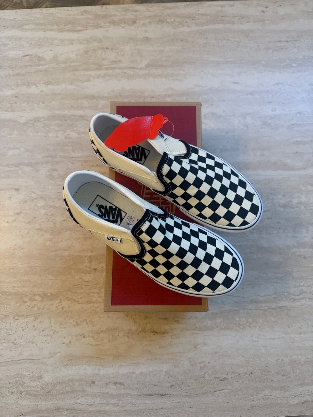 Vans Kids Slip-On Sneakers in Black & White Checkerboard